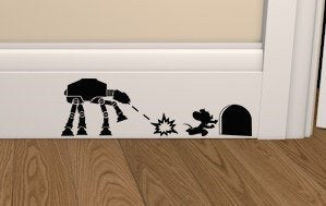 Star Wars ATAT vs Mouse Skirting Board Vinyl Decal Sticker