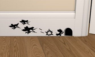Death Eaters vs Mouse Skirting Board Vinyl Decal Sticker