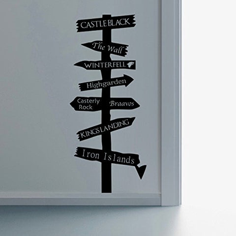 Game Of Thrones Inspired Road Sign Wall Art Vinyl Decal Sticker