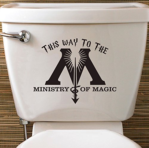 Harry Potter Inspired Ministry Of Magic Toilet Vinyl Decal Sticker