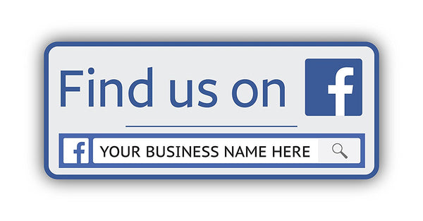 42x Personalised Facebook Business Page Advertising Vinyl Stickers