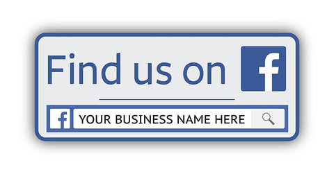 14x Personalised Facebook Business Page Advertising Vinyl Stickers