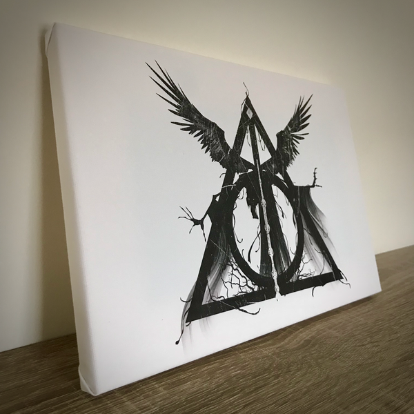 Epic Modz Inspired "The Deathly Hallows" Original Unique Artwork A4 Canvas Print